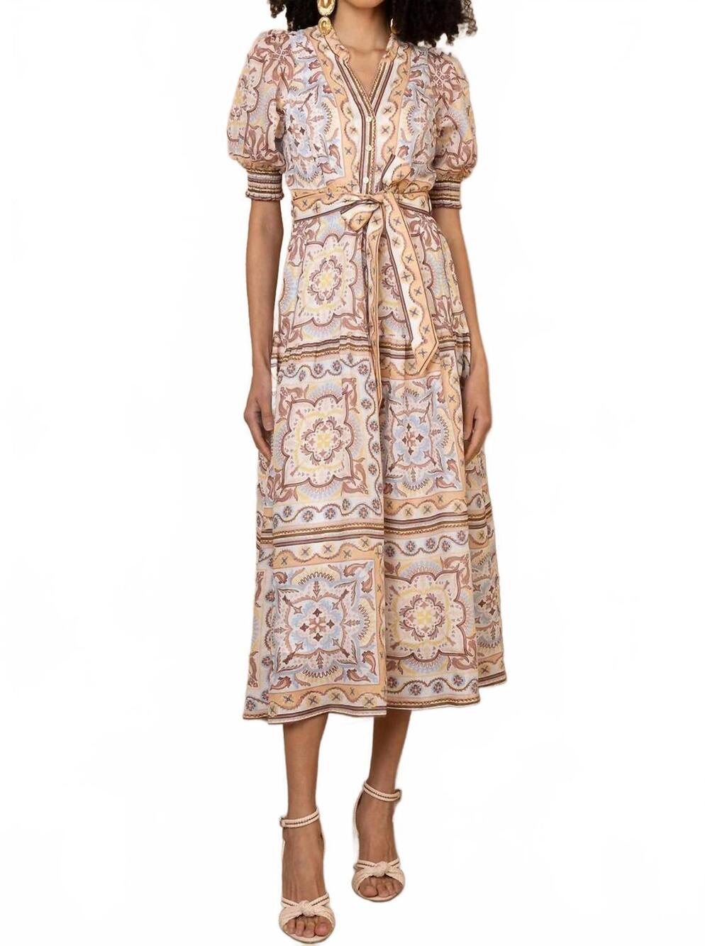 NEW HALE BOB bess linen maxi dress in ivory